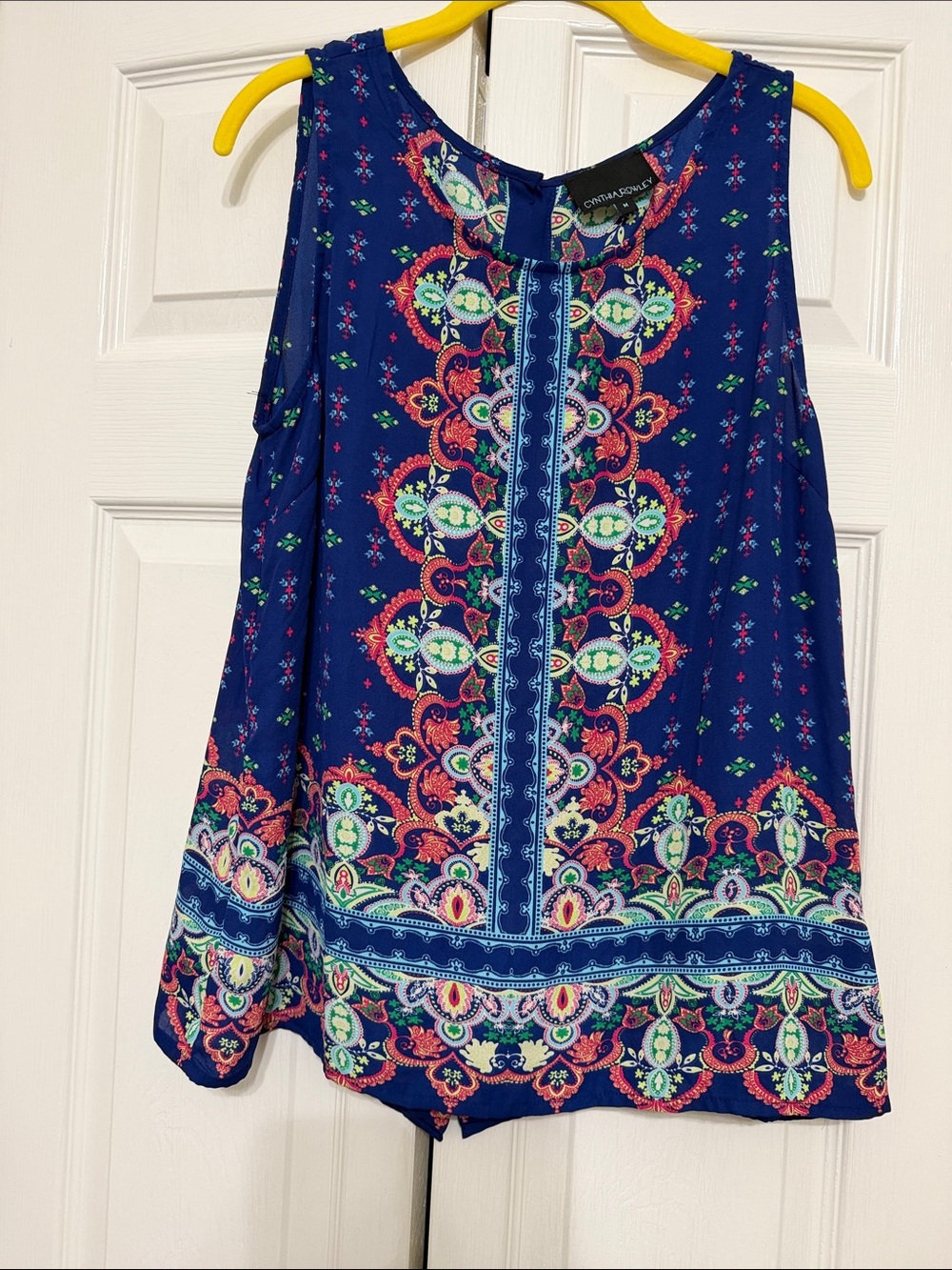 Cynthia Rowley Navy Floral-Print Sleeveless Camisole